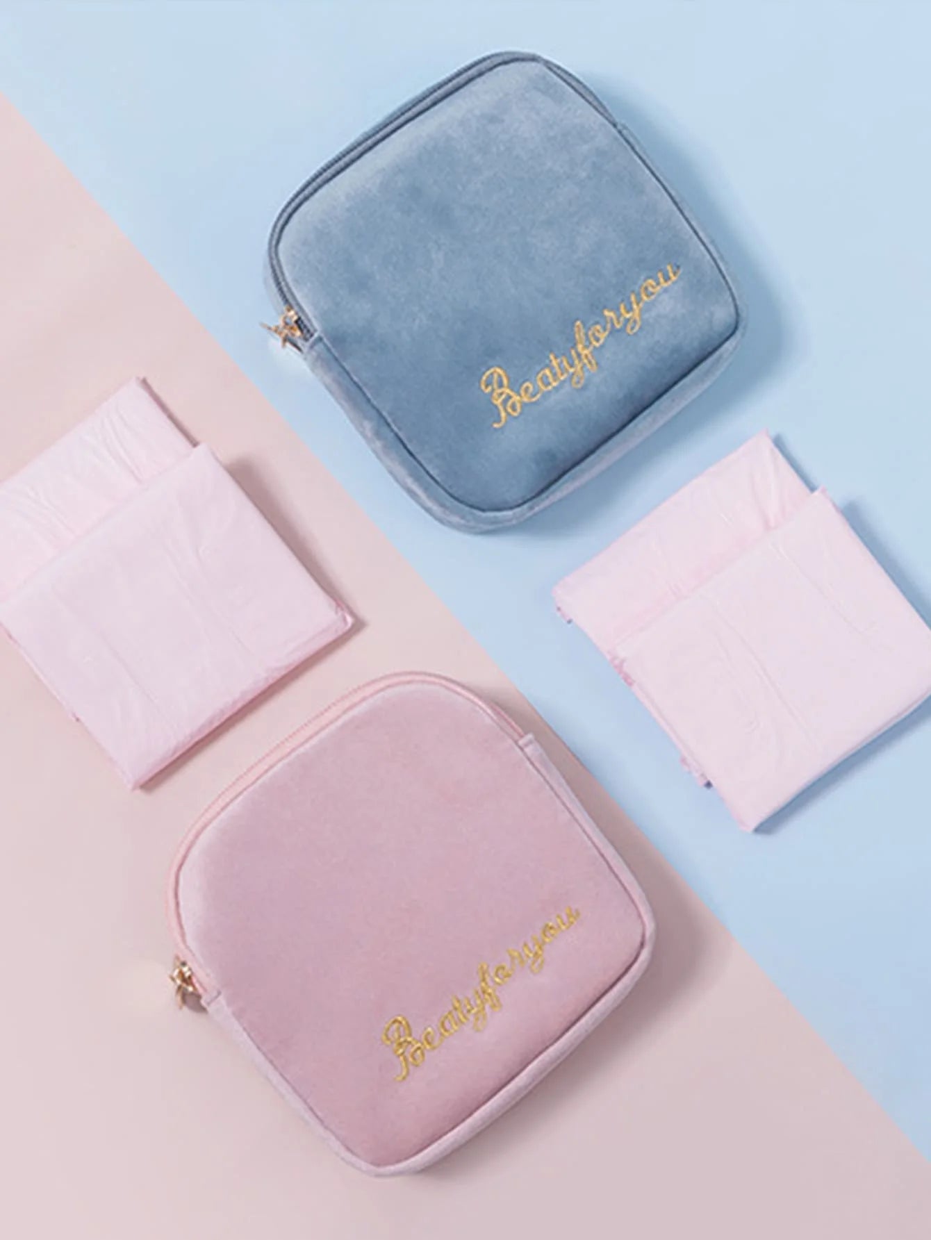 Multifunctional Pattern Sanitary Pad Bags Reusable Napkin Storage Organiser